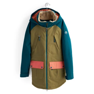 Damska Kurtka Snowboardowa Burton Prowess (Shaded Spruce/Martini Olive/Persimmon) FW22